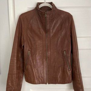 Marc New York Andrew Marc Cognac Leather Jacket